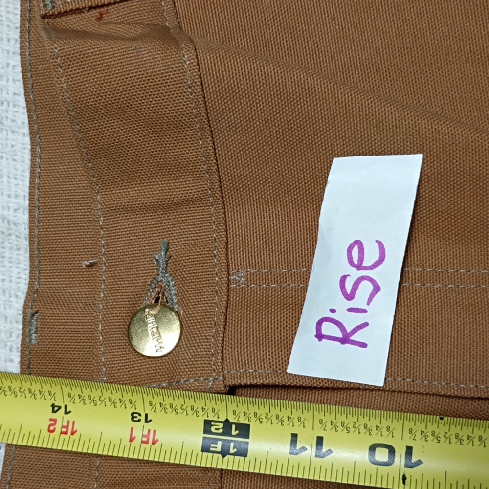 NEW Carhartt Tan Loose Fit Firm Duck Double Front Utility Work Pant Men 38X32 - Picture 9 of 10